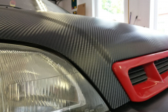 Carbon motorháztető matrica